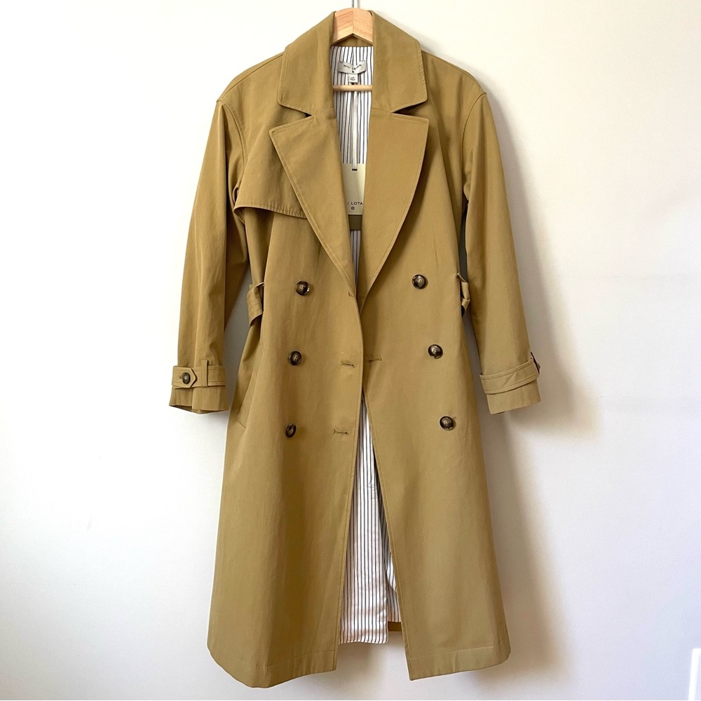 Nili Lotan Collab Pleated Back Trench Coat